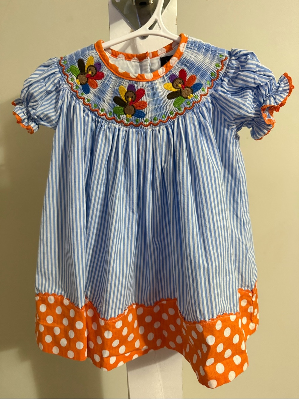 New Lil Cactus Smocked Thanksgiving Dress
